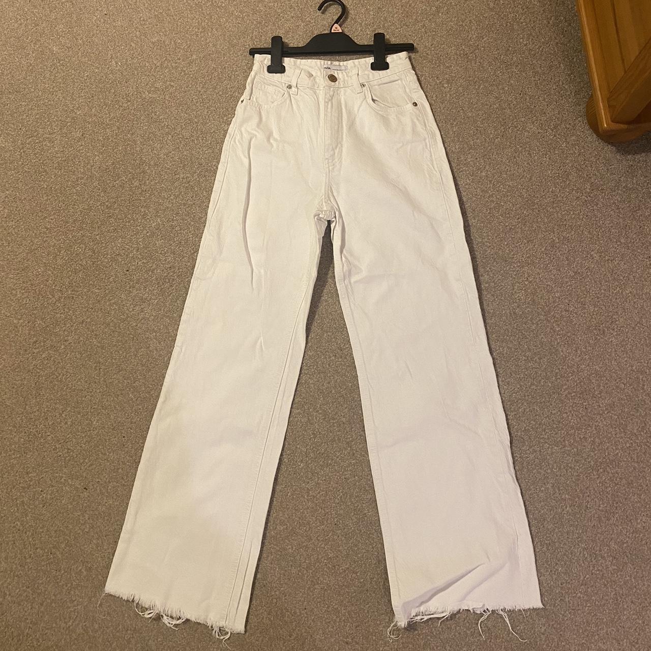 Zara Women's White Jeans | Depop