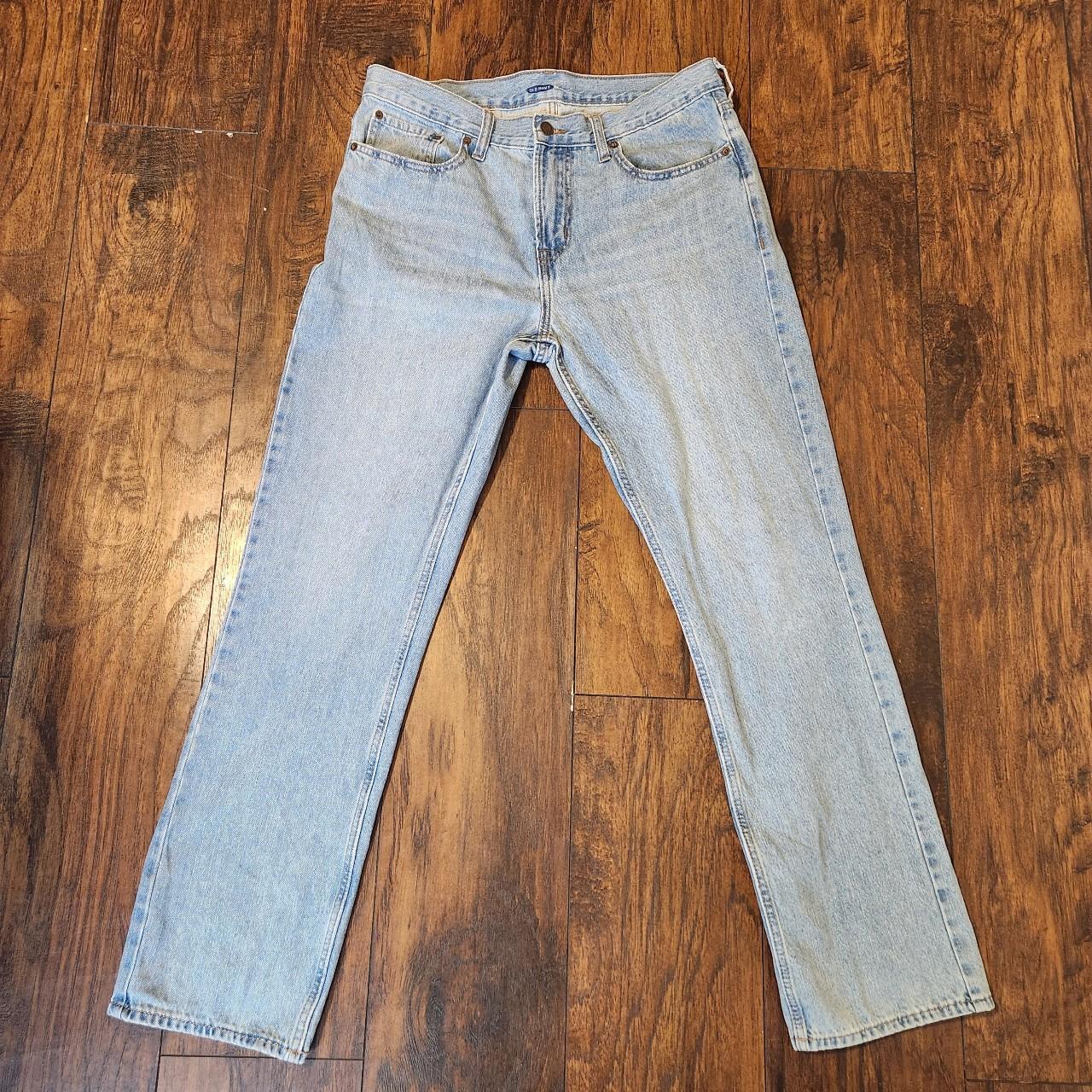 Old navy straight leg light wash blue jeans... - Depop