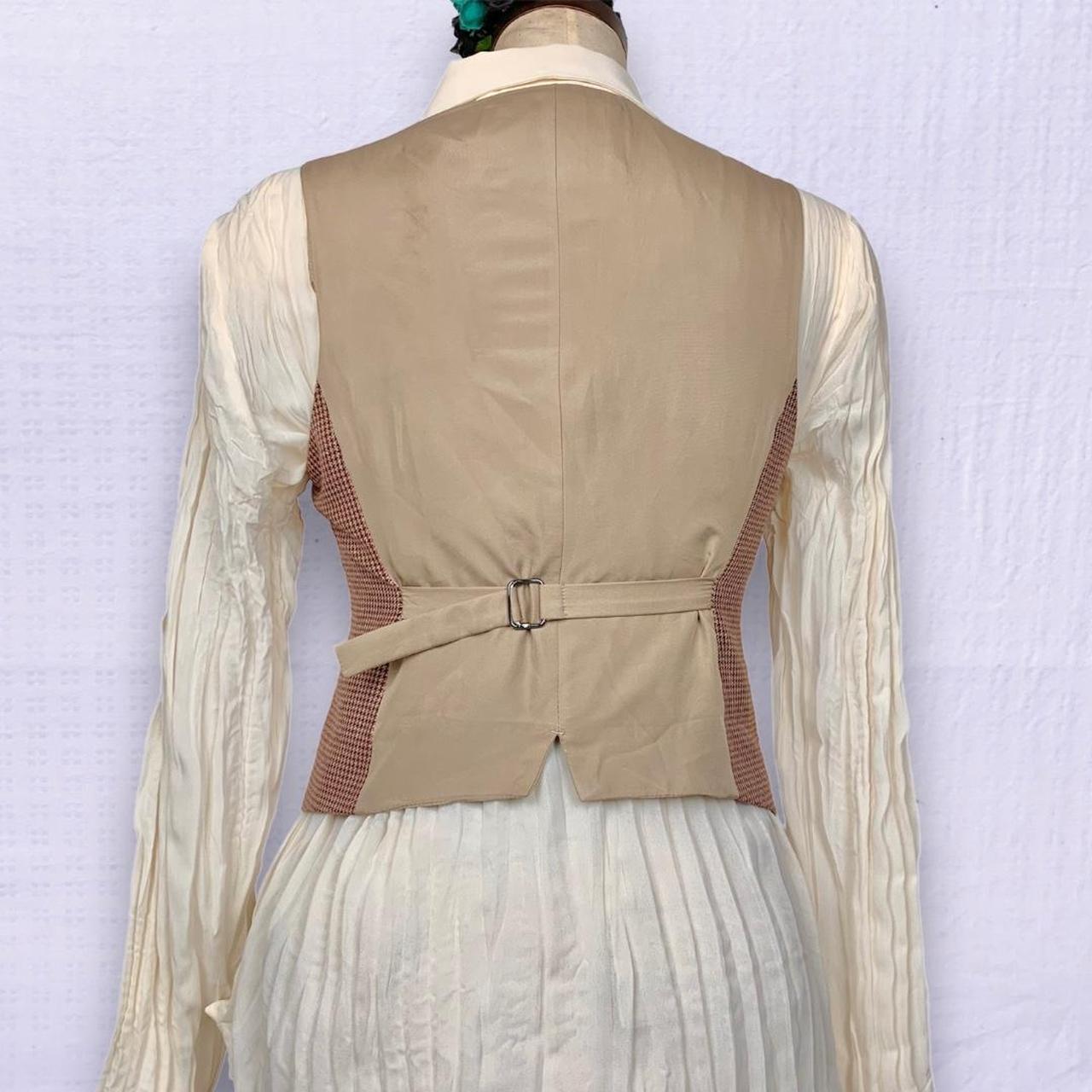 THE LIMITED Women's Pink and Brown Waistcoatsvests Depop