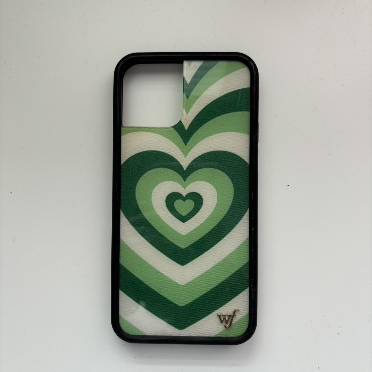 iphone 12 latte love green heart wildflower case Depop