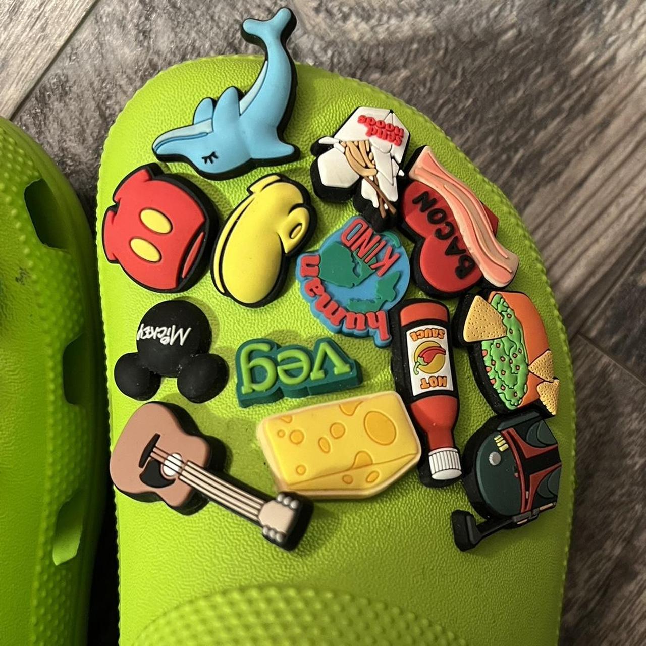 Brand new super fun lime green fully loaded crocs | Depop