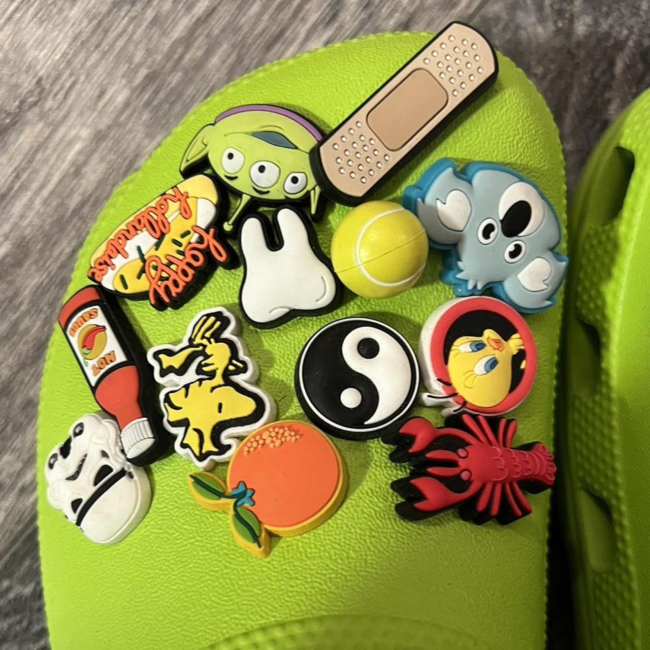 Brand new super fun lime green fully loaded crocs | Depop