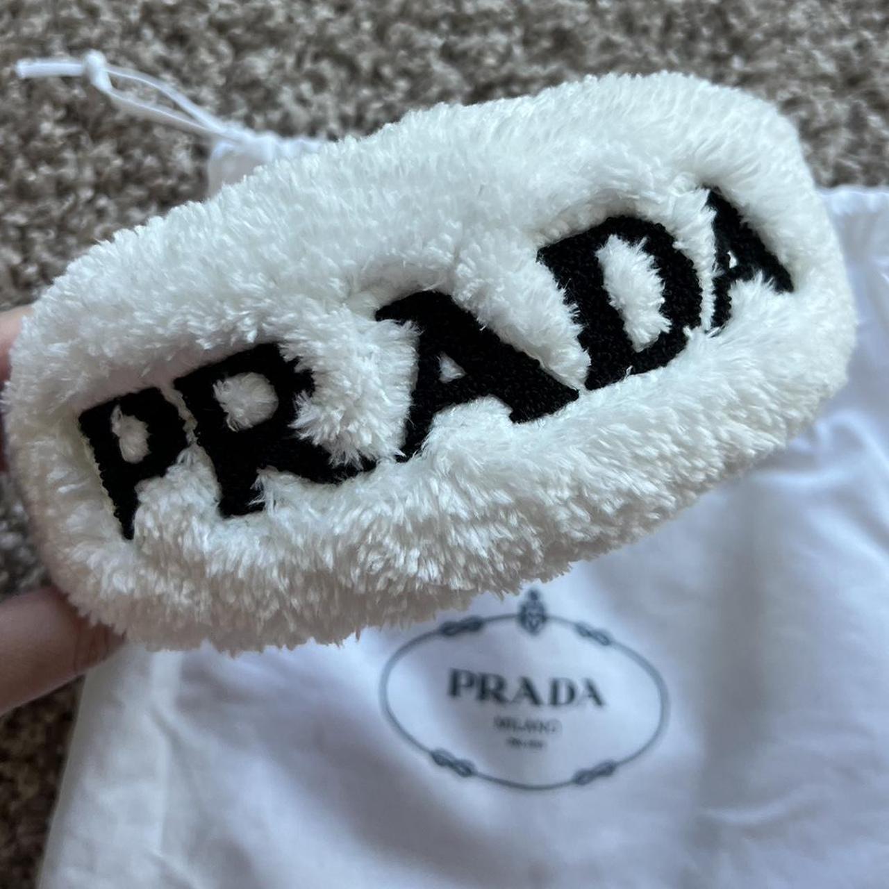 Prada puffy terry cloth white headband . Absolutely... - Depop