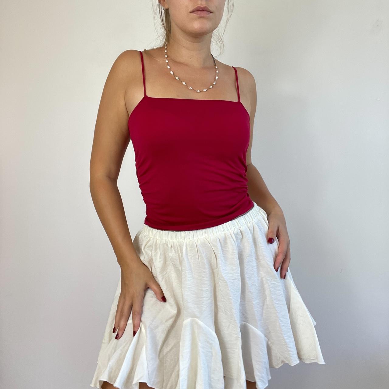 Red vest newest skirt