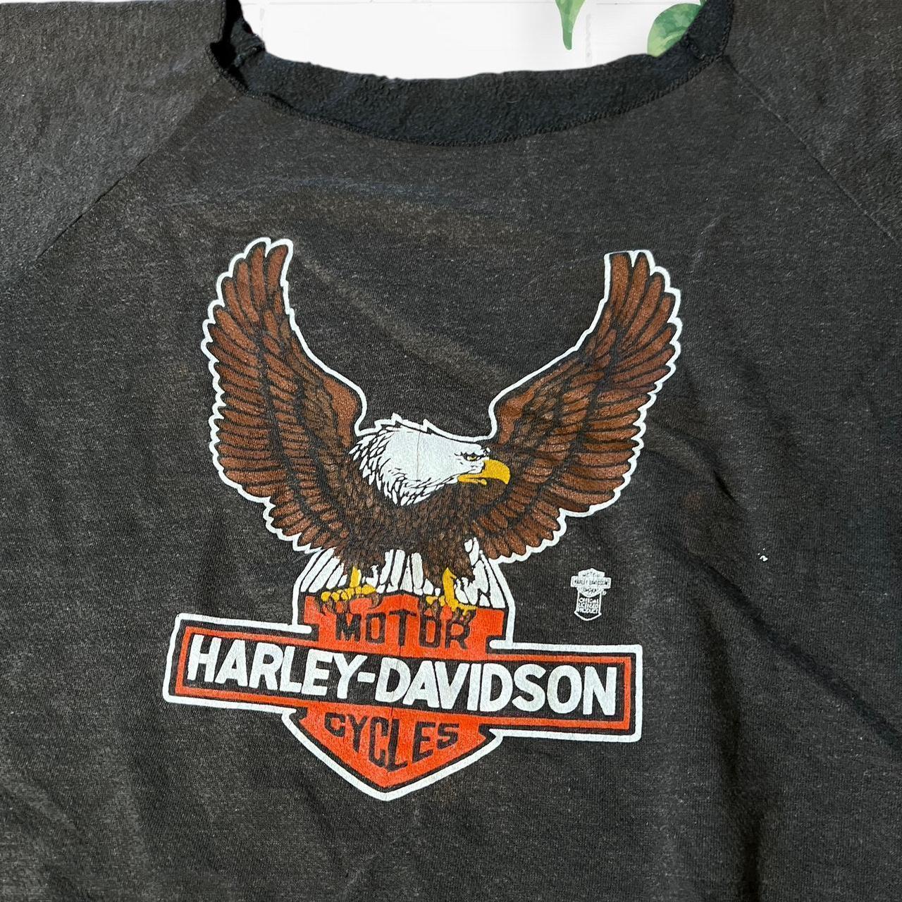 Essential vintage 80’s Harley Davidson crewneck... - Depop