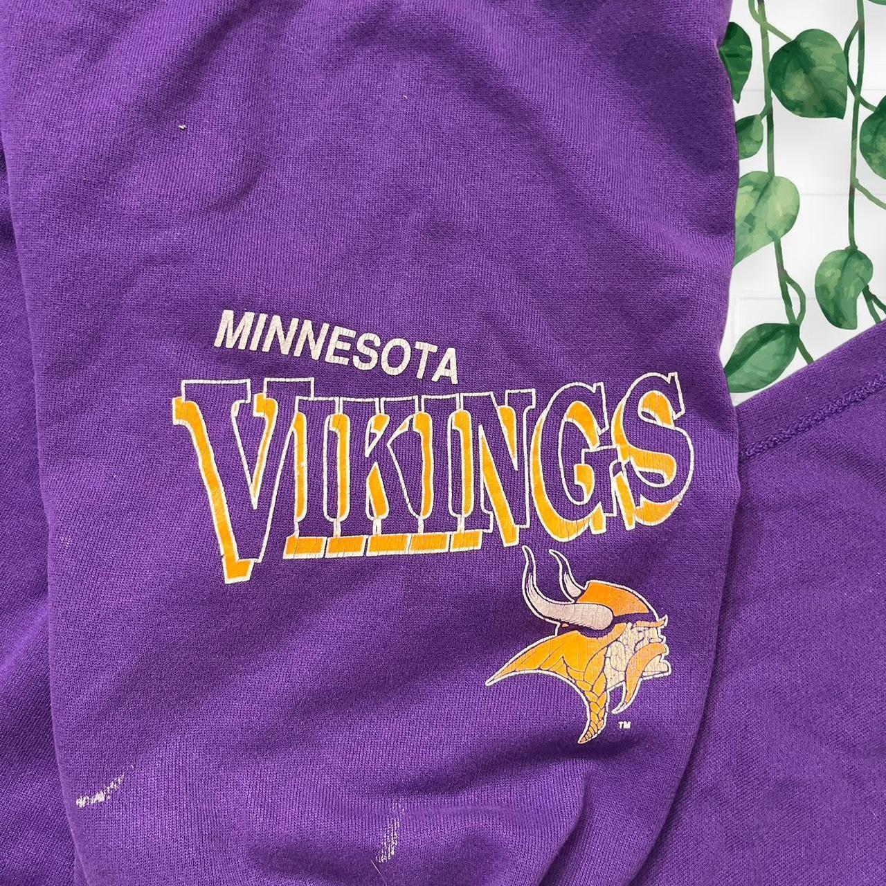 Vintage 1992 RARE Minnesota Vikings Artex Hoodie ☁️ - Depop