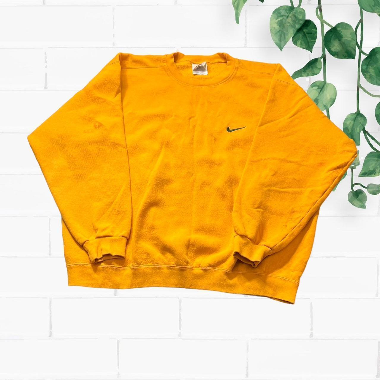 Yellow vintage nike crewneck hot sale