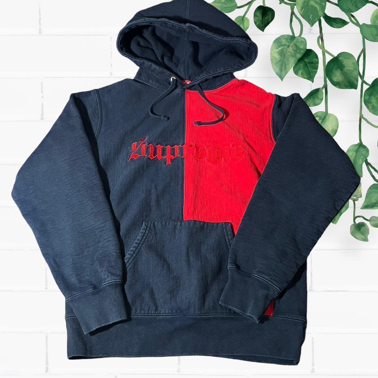 Rare offers supreme split red and blue zip up