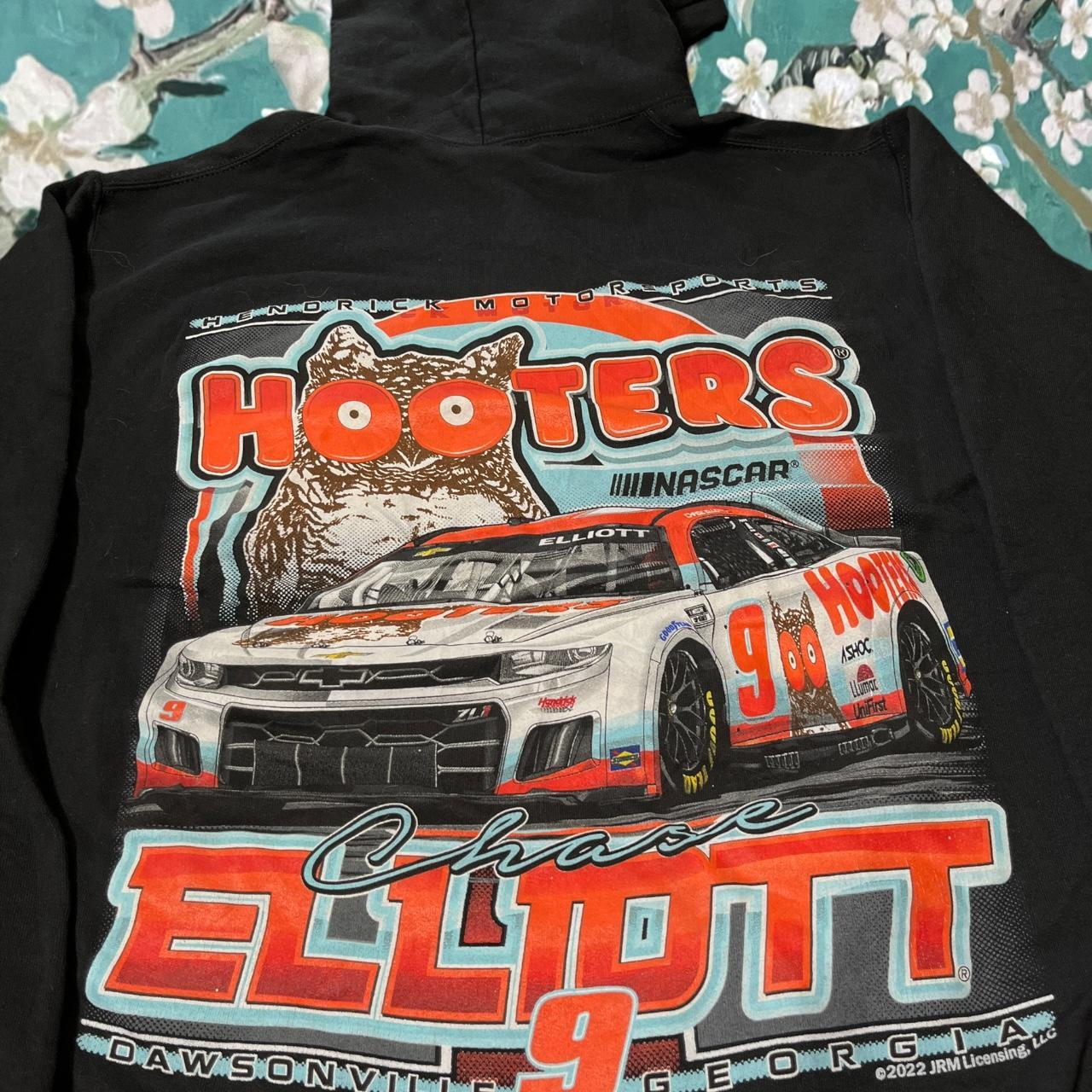 Essential vintage y2k hooters Nascar sweater Size... - Depop