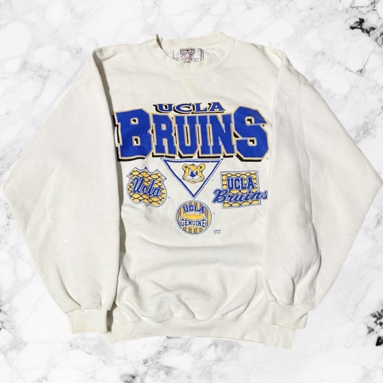 Men's Sweatshirt - White/Multi - M – 90s UCLA Bru… - image 1