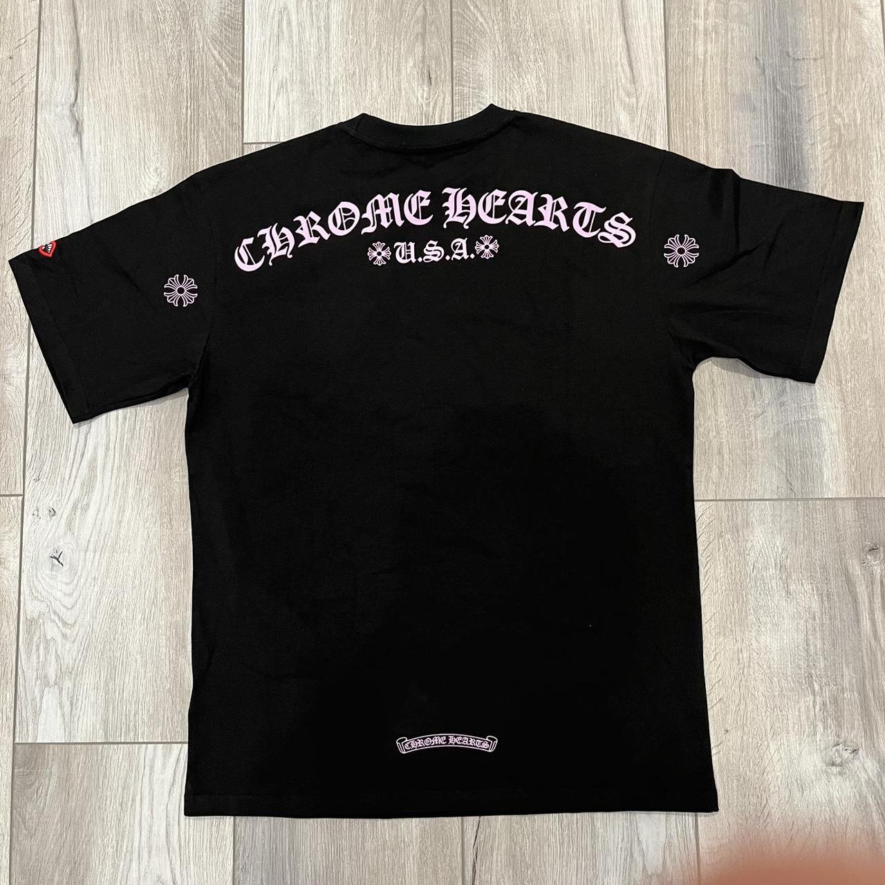 Chrome Hearts Pink Logo Tee Large New / Never... - Depop