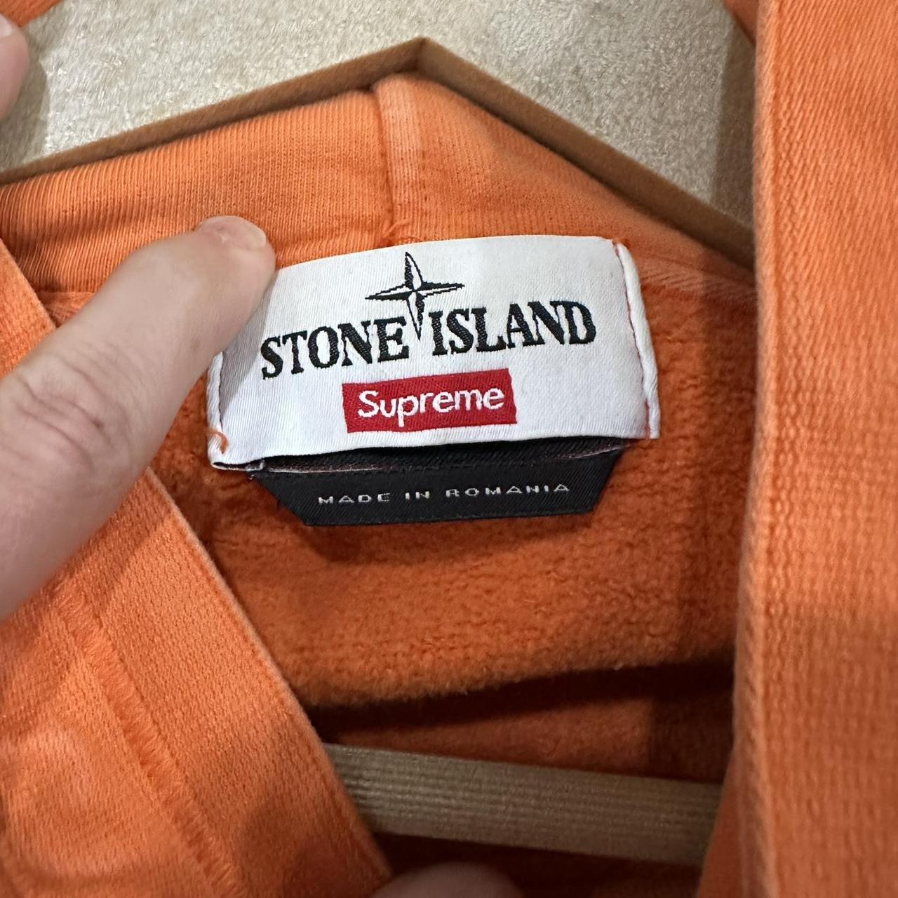 Supreme stone island orange hoodie online