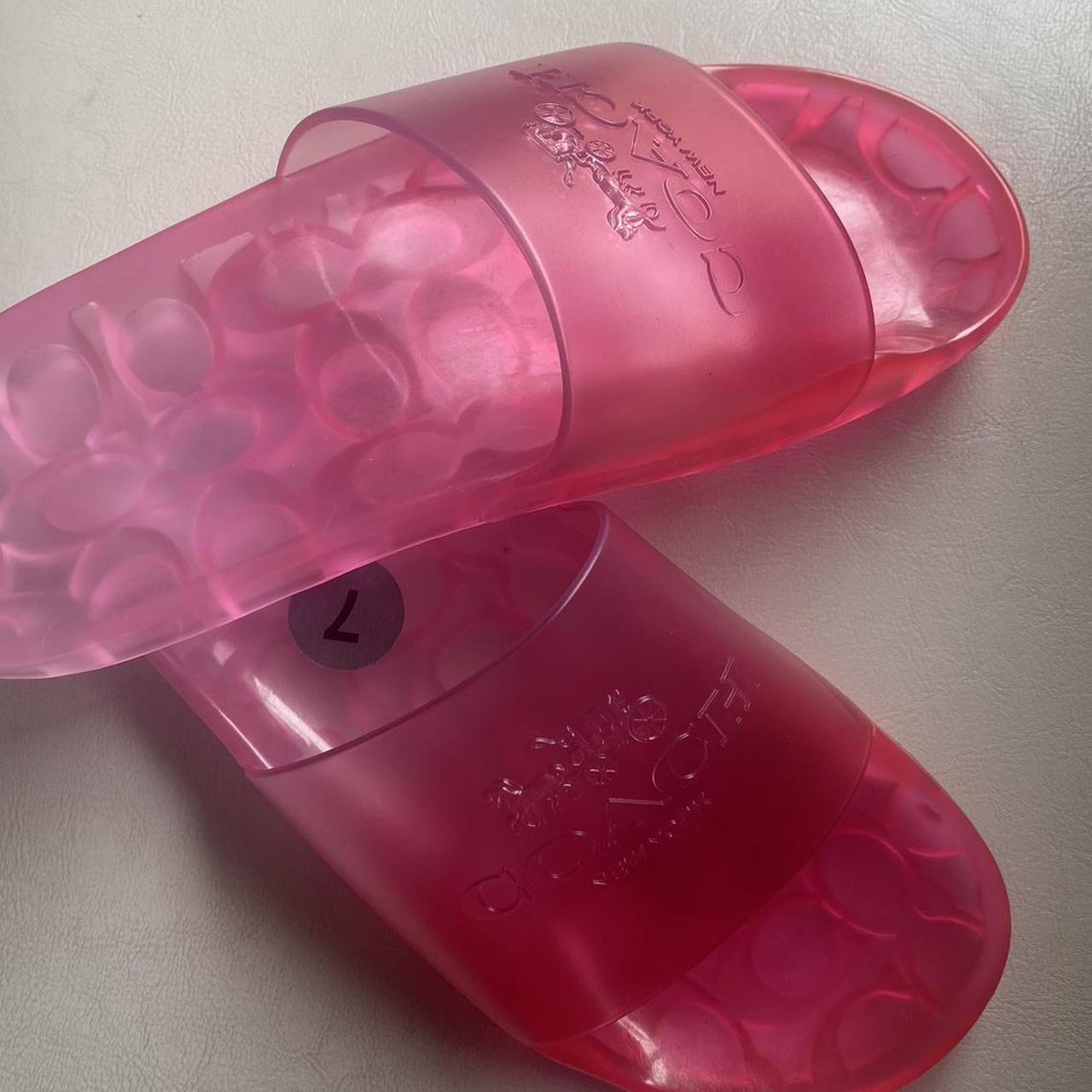 colorful coach sandals