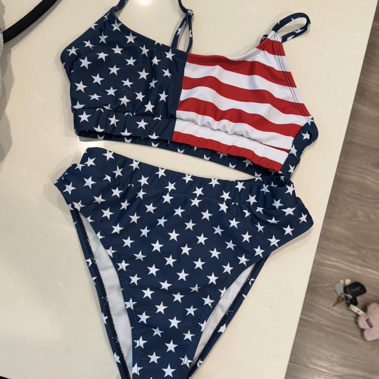 American Flag Bikini Set - Depop