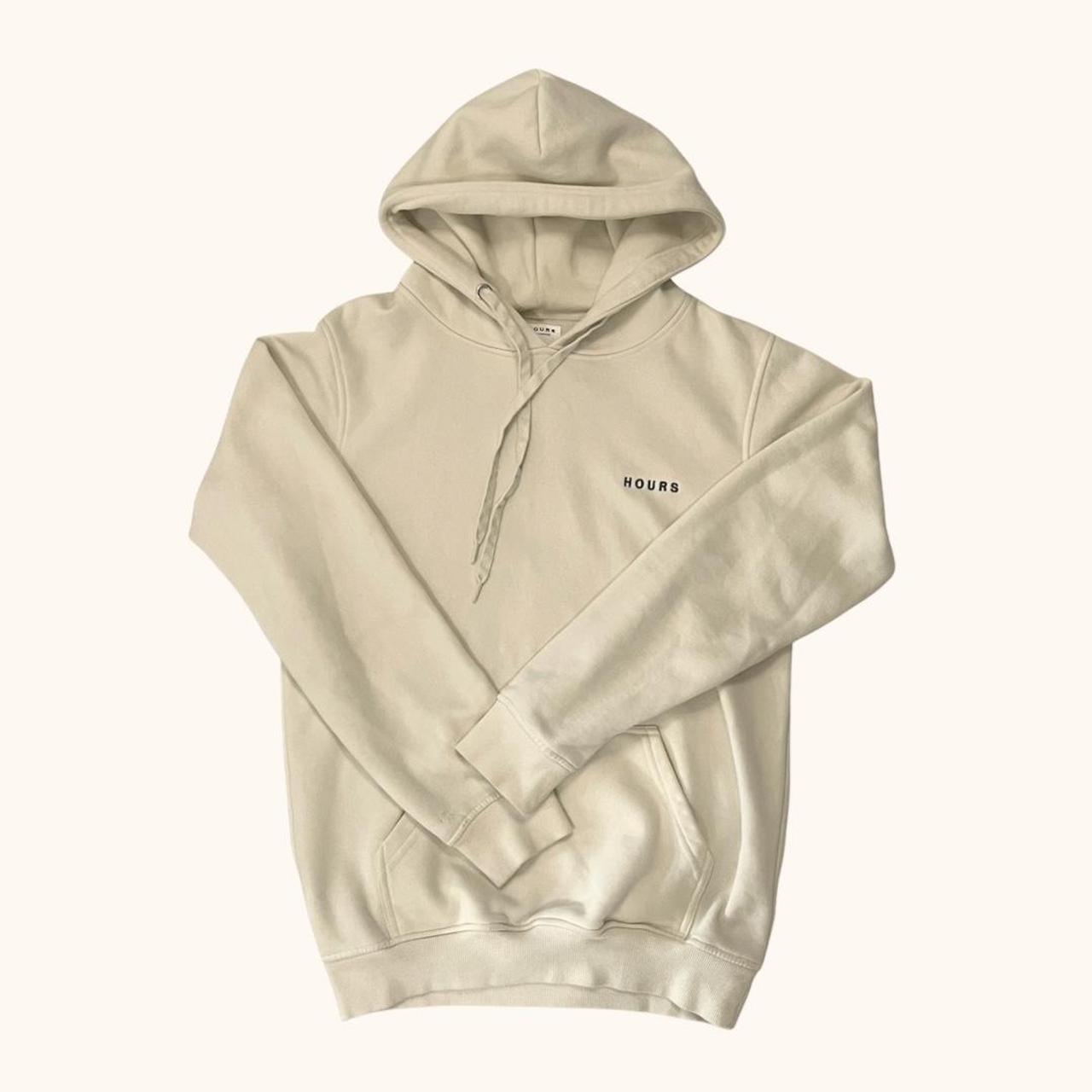 Hours Oversized Hoodie in Cream Color Very good... - Depop