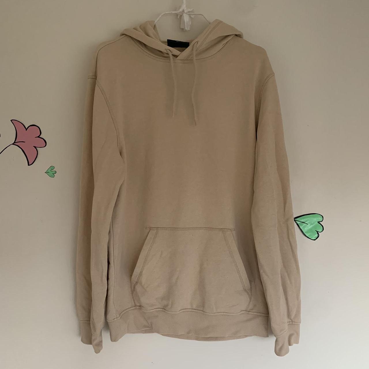 H&M beige oversized fit hoodie oversized Size S (aus... - Depop