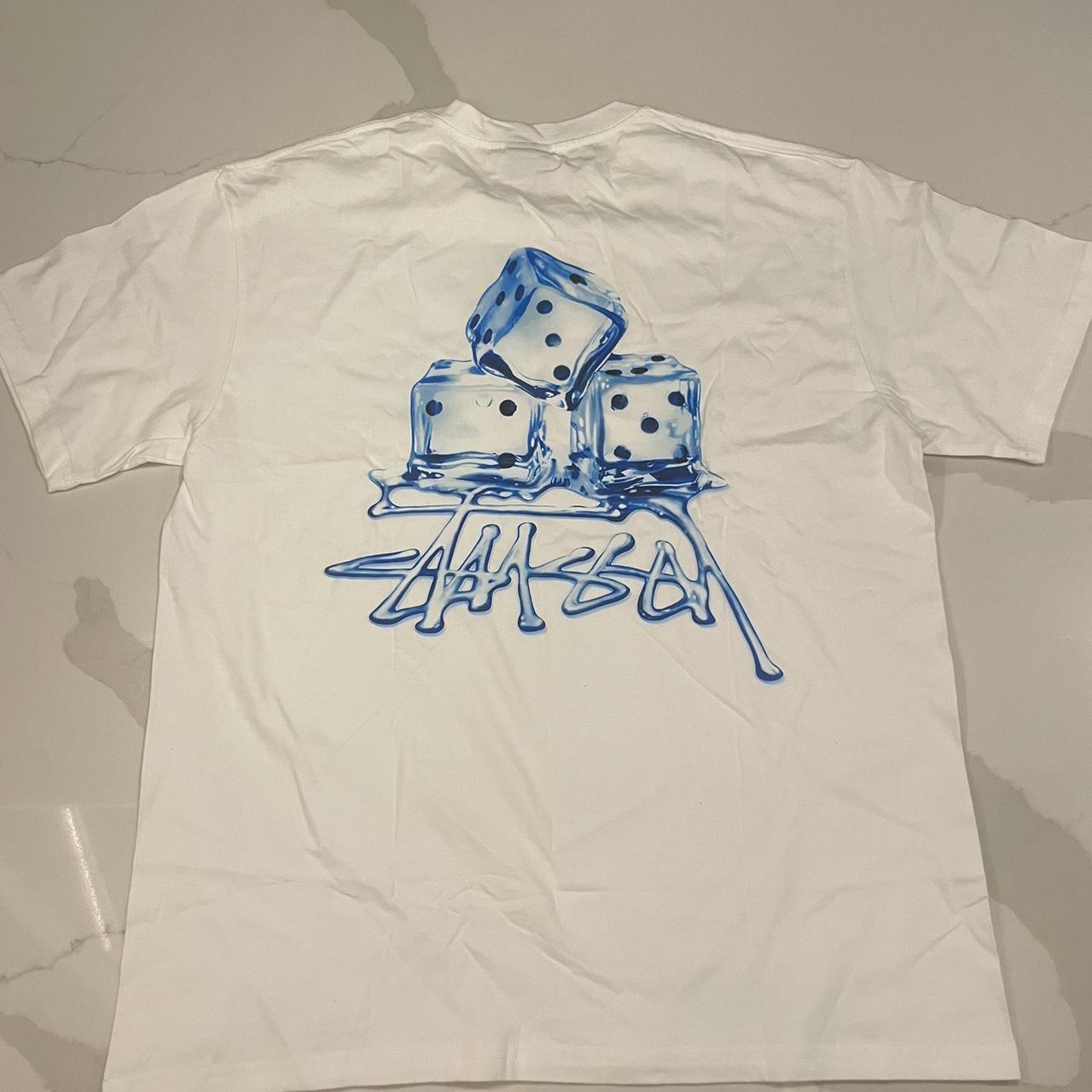 Stussy blue dice tee💠 Size: M Worn few times no... - Depop