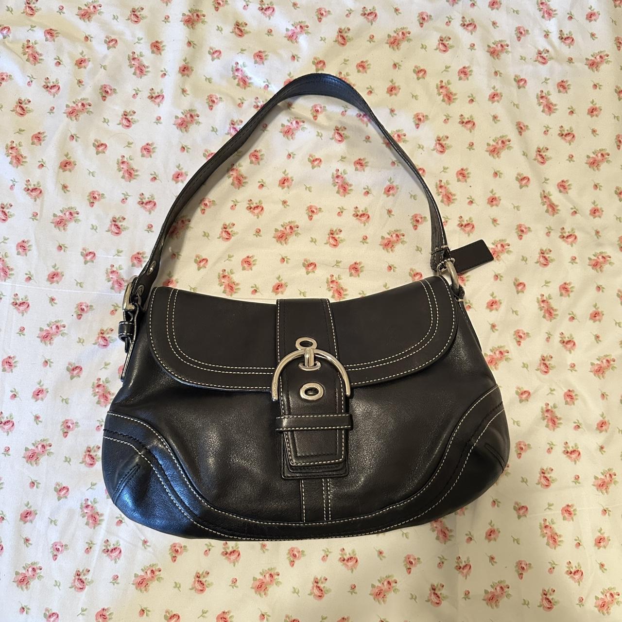 Vintage COACH black leather soho hobo shoulder bag ... - Depop