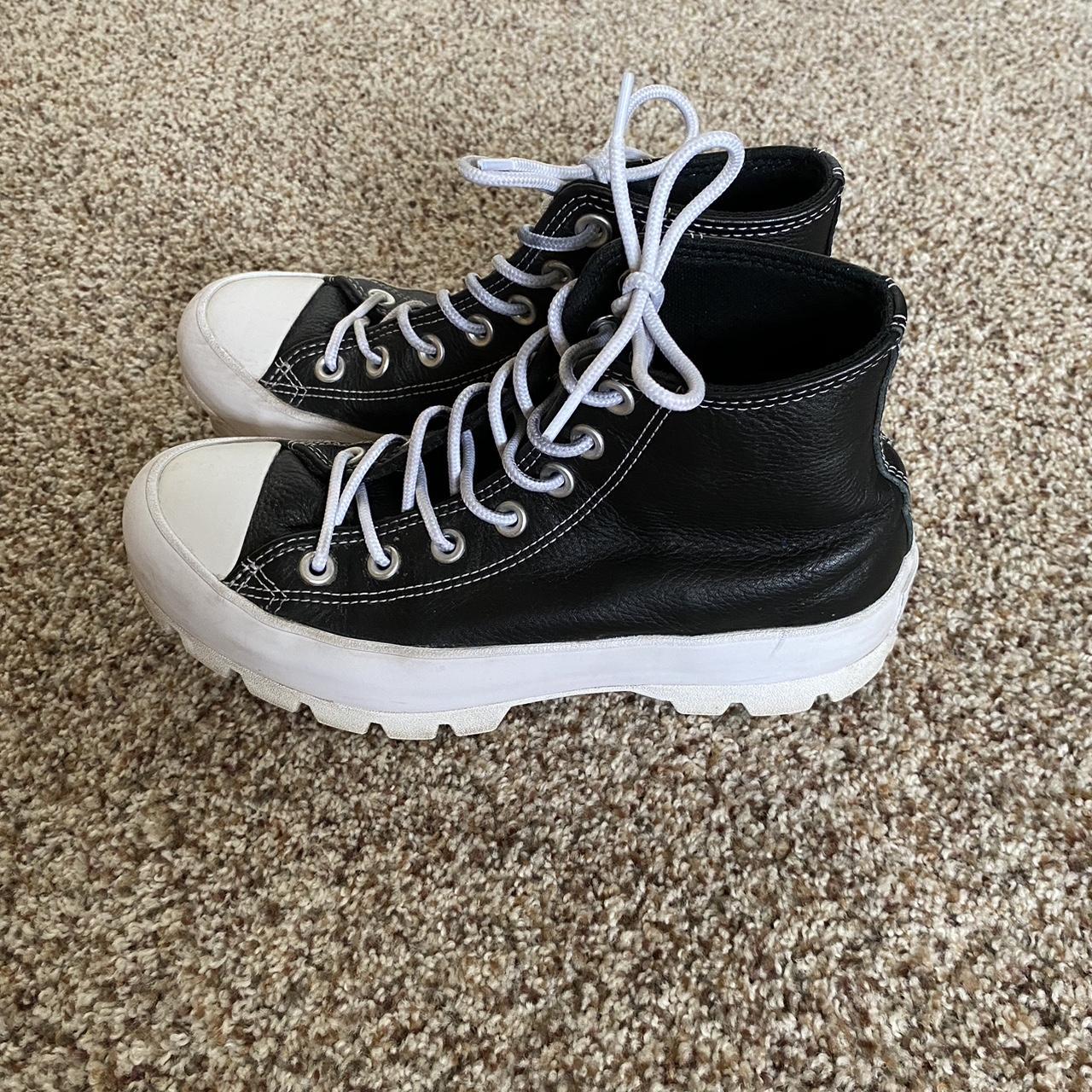 Converse Lugged Leather Platform Hightops These... - Depop