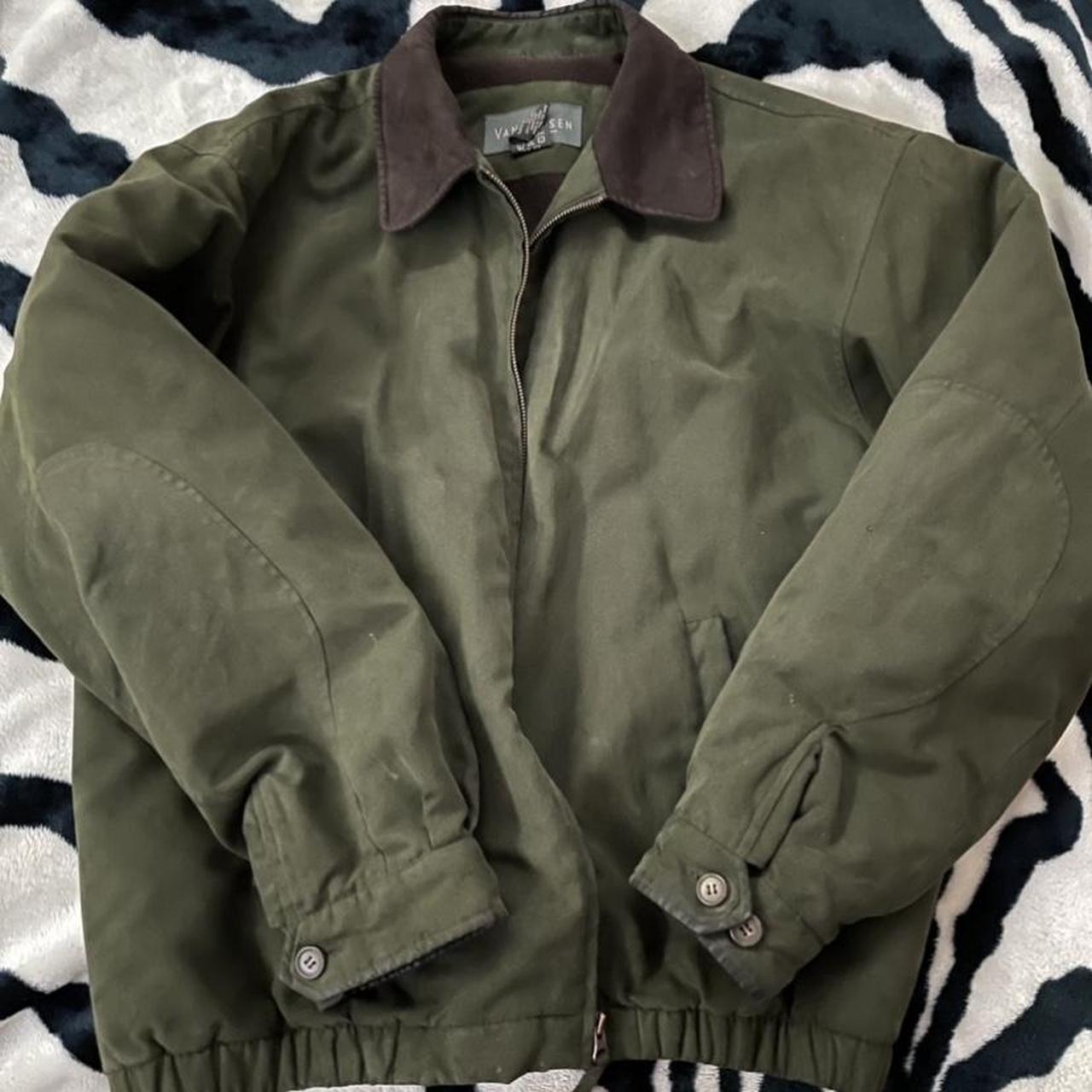 Van Heusen Men's Green and Khaki Jacket