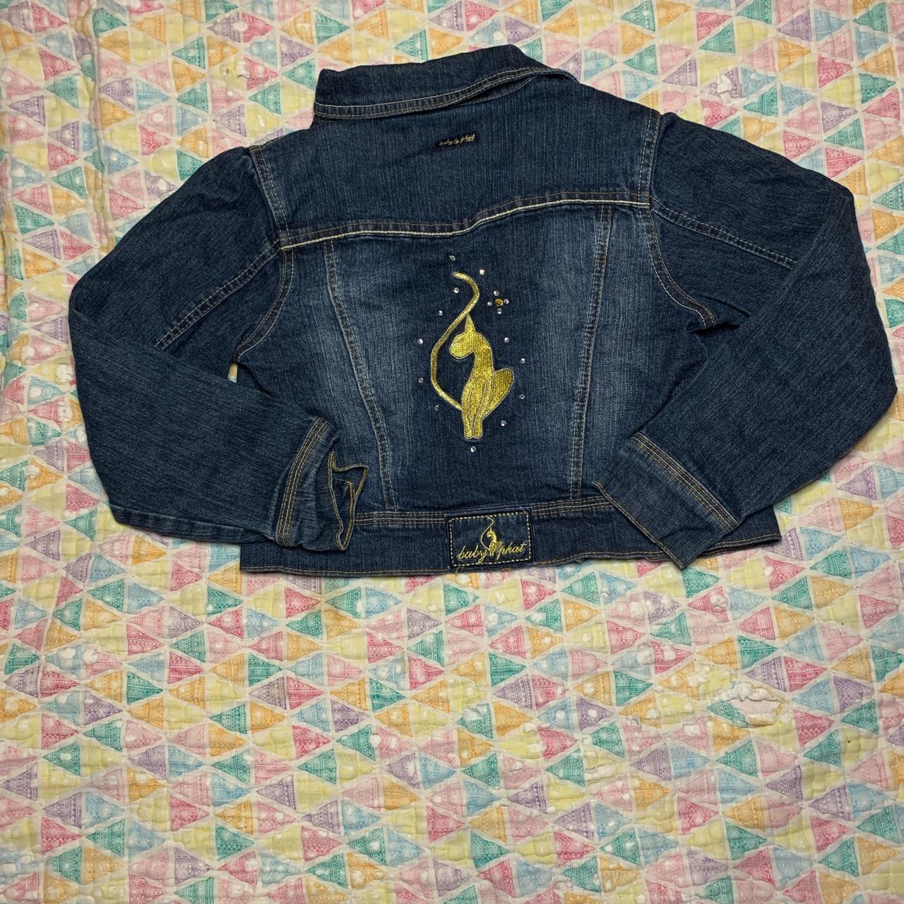 Baby Phat Women S Blue And Gold Jacket Depop