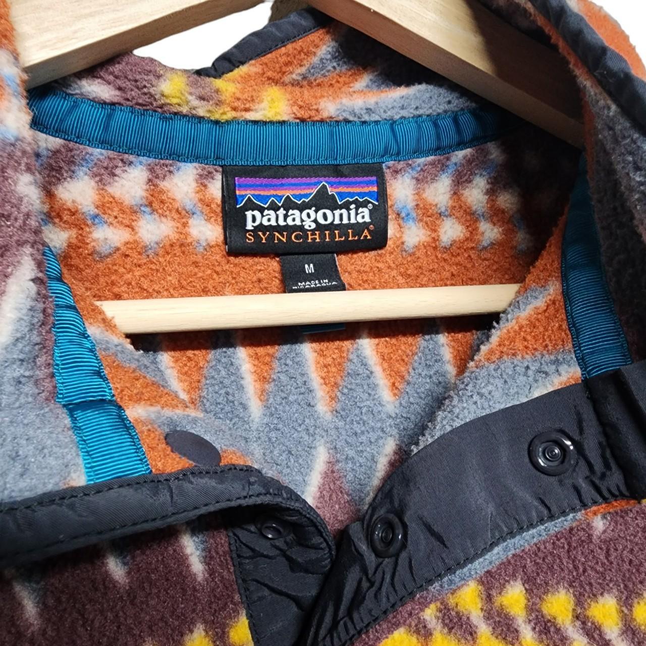 Vintage 1990s Patagonia Aztec Synchilla Snap T... - Depop