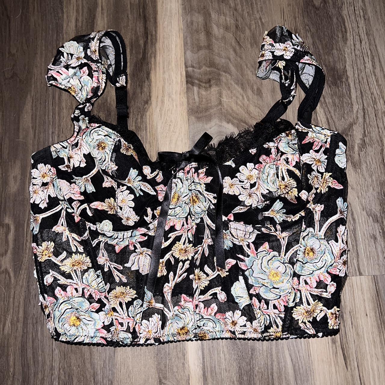 Victoria’s secret Corset Top, Gorgeous floral pattern