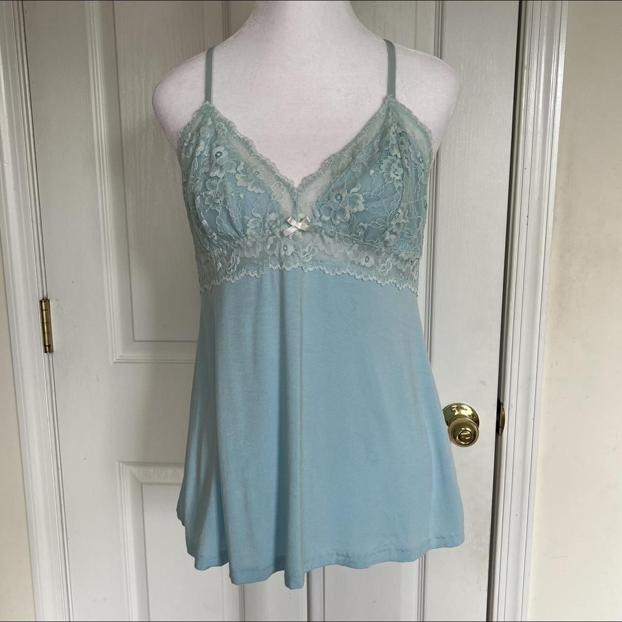 light blue lace fairy lingerie top 🩵 can be used as... - Depop