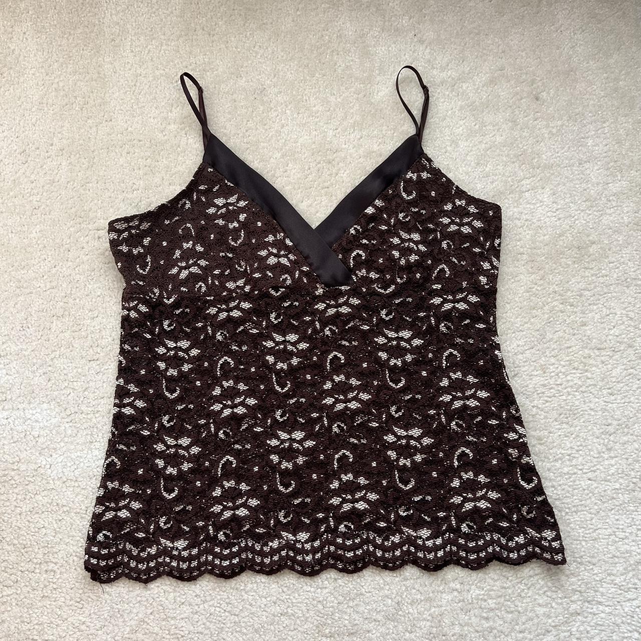 stunning vintage lace babydoll top with cross cross... - Depop