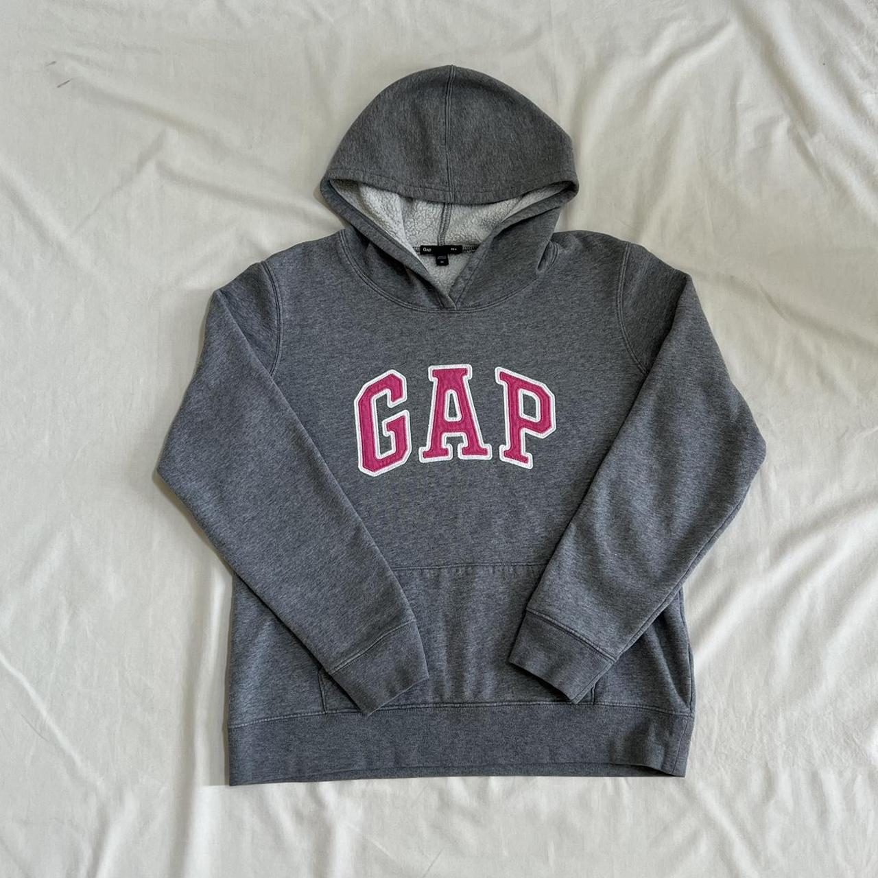 grey and pink gap hoodie 🩶🩷 • size medium • in good... - Depop