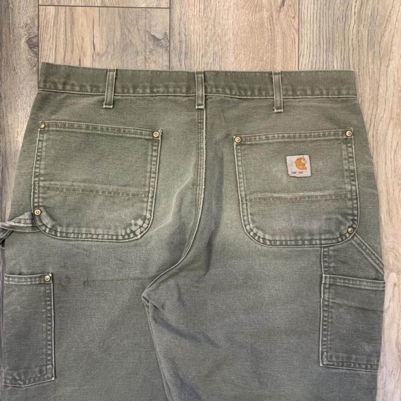 Carhartt Men's Green Jeans | Depop