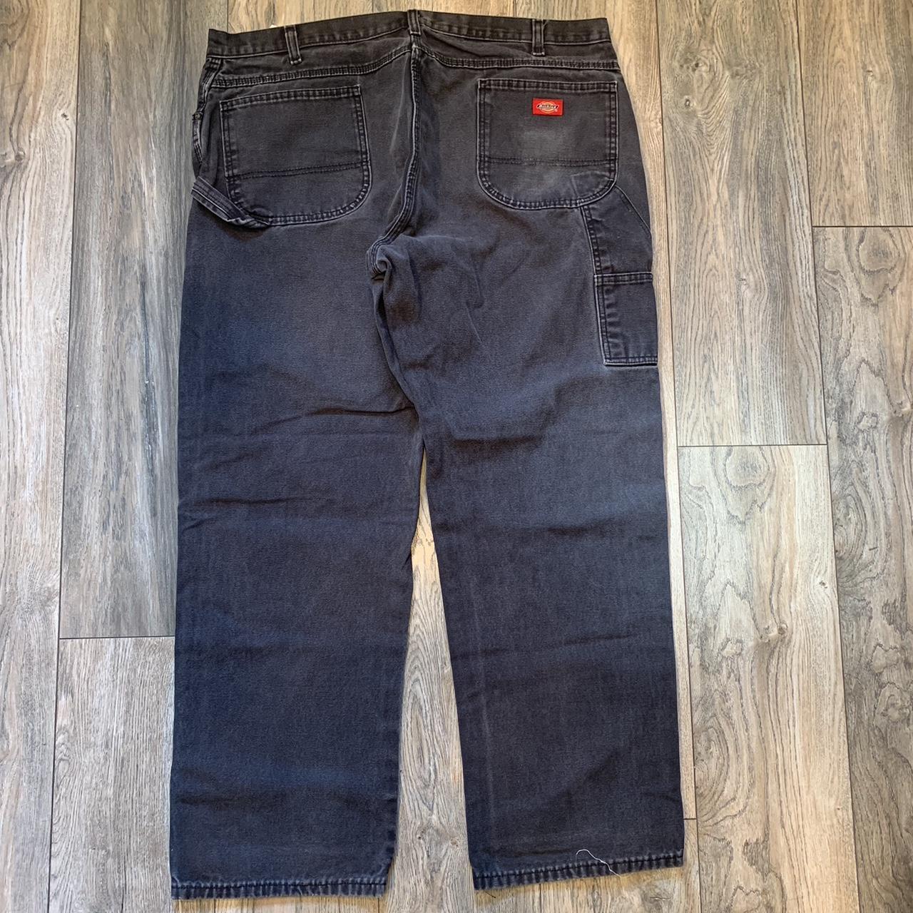 Faded Black Dickies Carpenter Jeans 40x31 - Depop