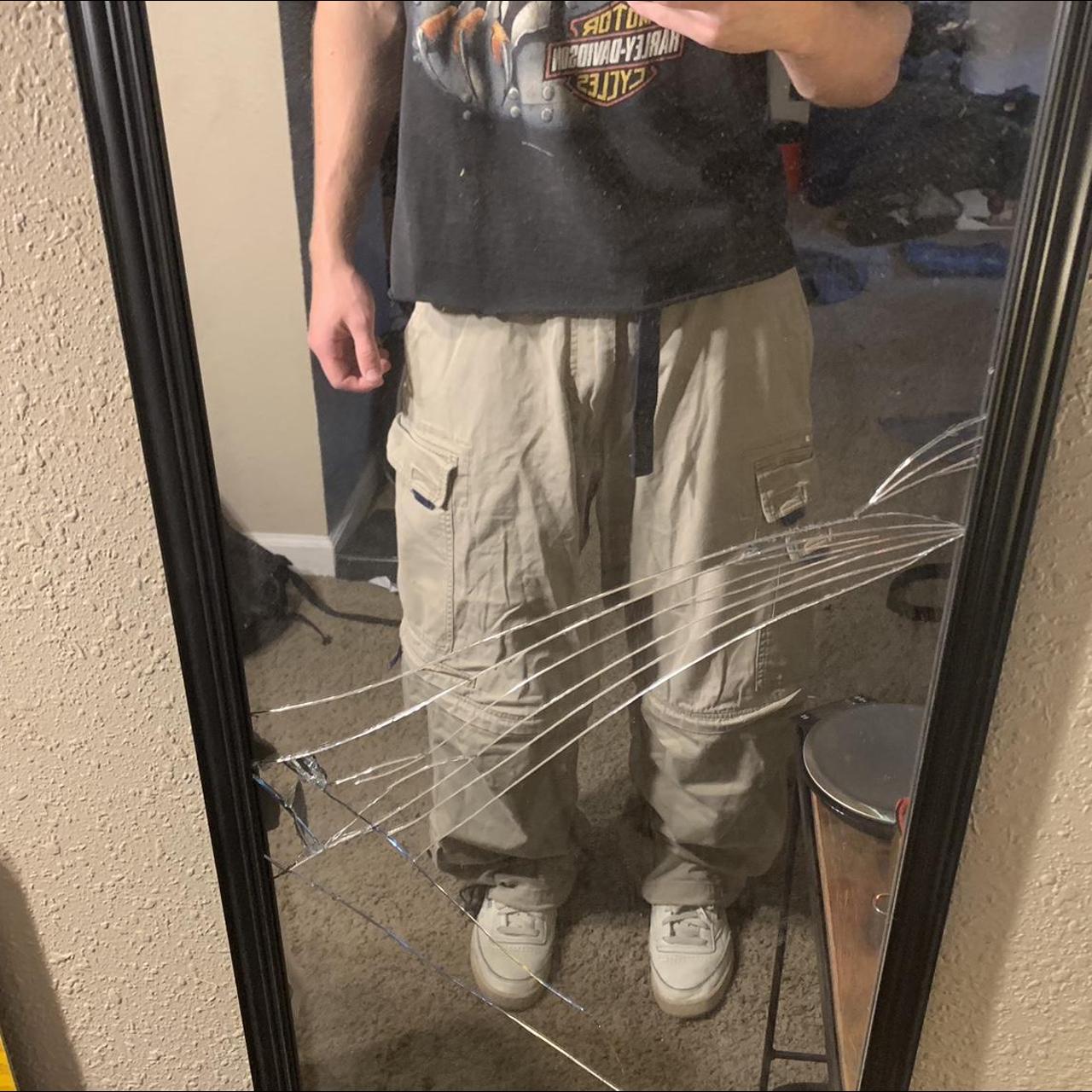 Super baggy Y2K Cargo Pants Zip into shorts, tagged... Depop