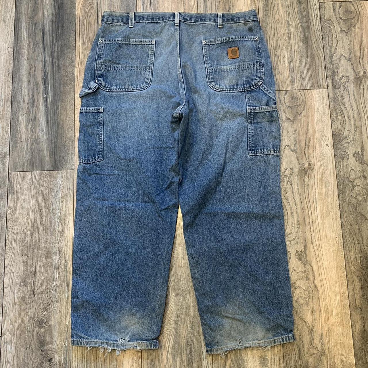 Carhartt Carpenter Jeans Super nice fading and wear... - Depop