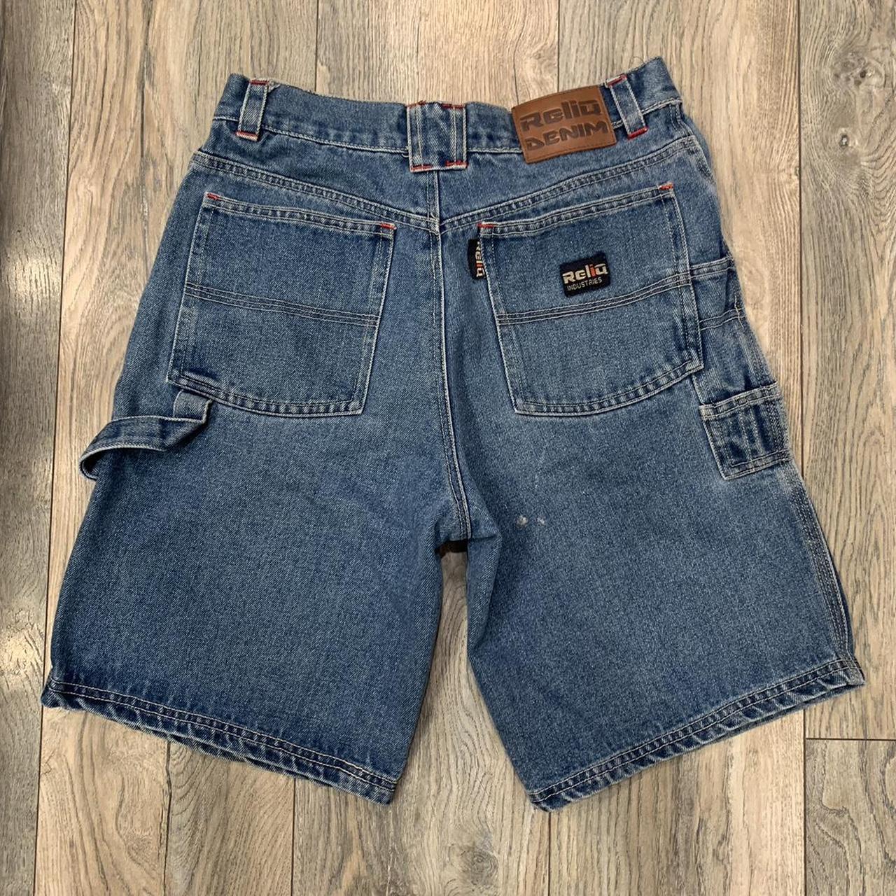 Y2K Reliq Baggy Jeans Shorts - Depop