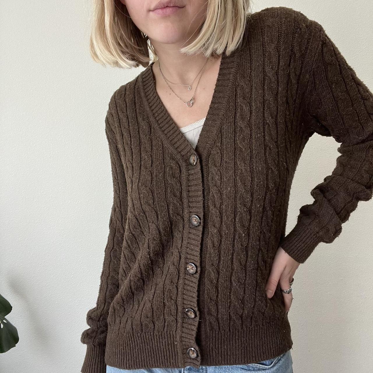 Brandy Melville Women's Brown Cardigan | Depop