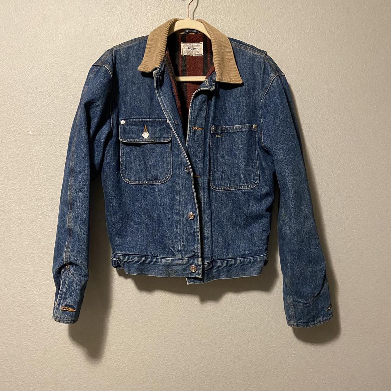 Vintage Polo Ralph Lauren denim jacket Wool flannel - Depop