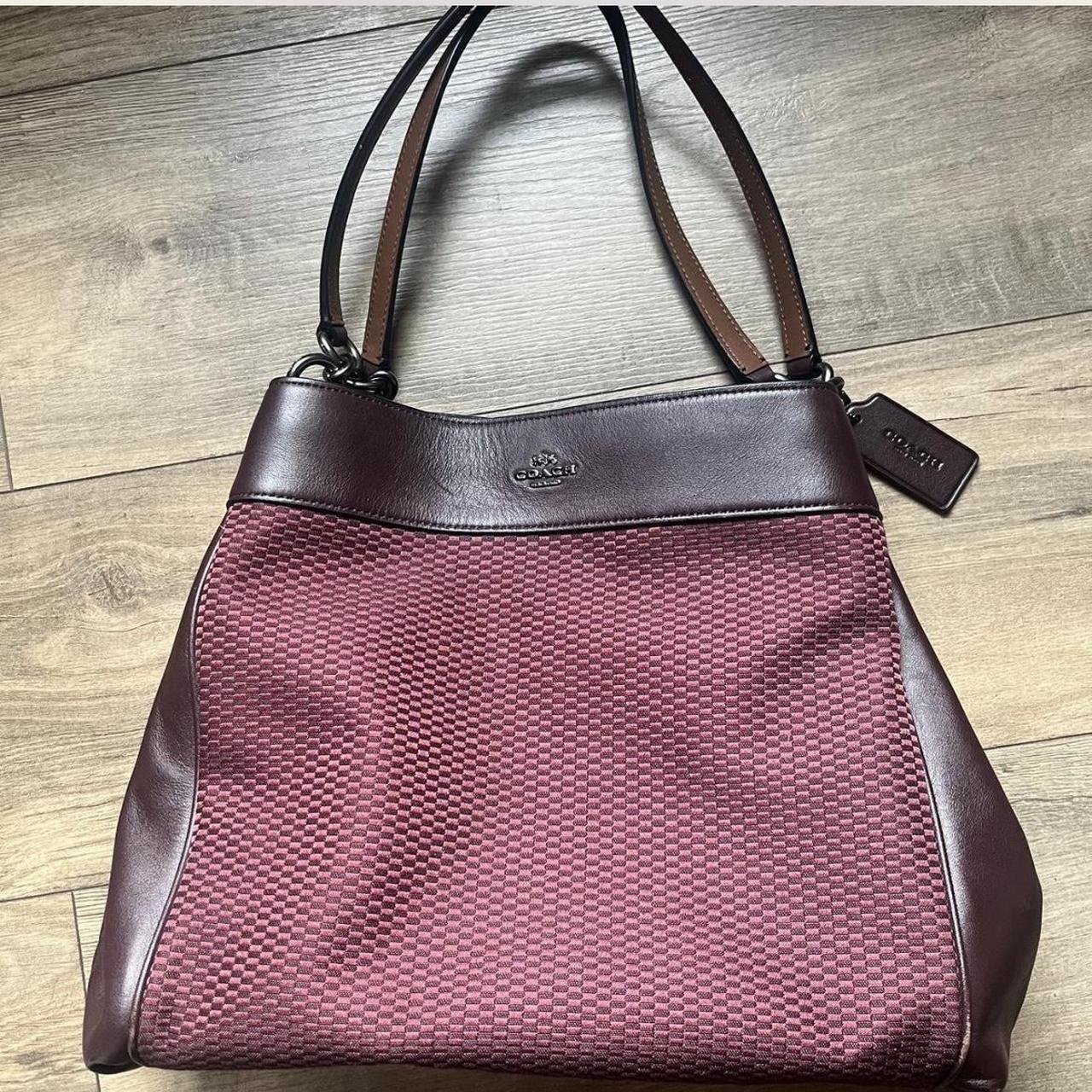 Coach Legacy Jacquard store Oxblood Leather tote