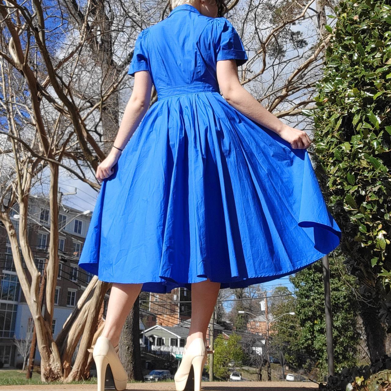 Alexis Women's Blue Dress Depop