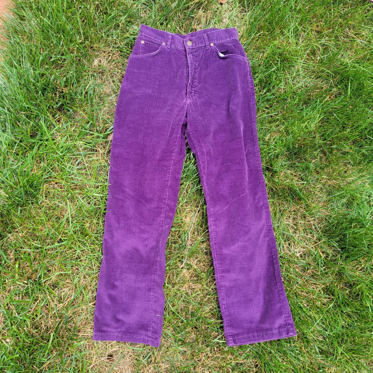 LEE purple corduroy jeans vintage 90s high waisted... - Depop