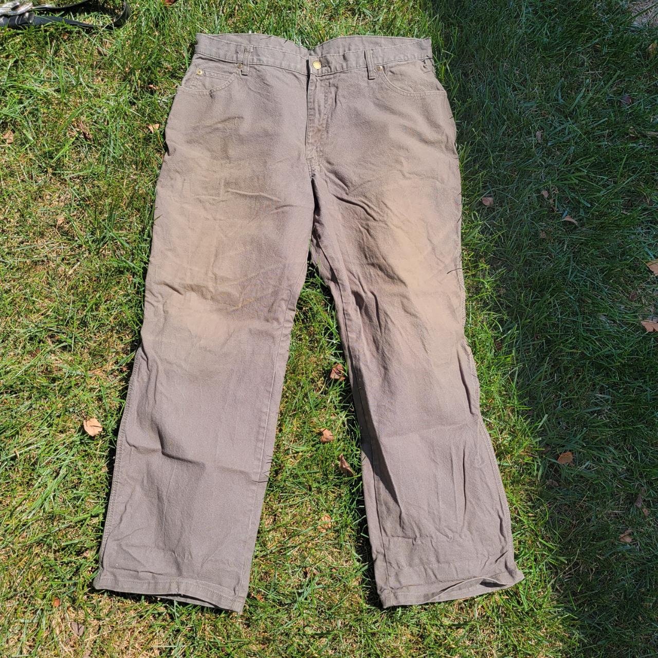 Dickies Olive Green Canvas Carpenter Pants Depop