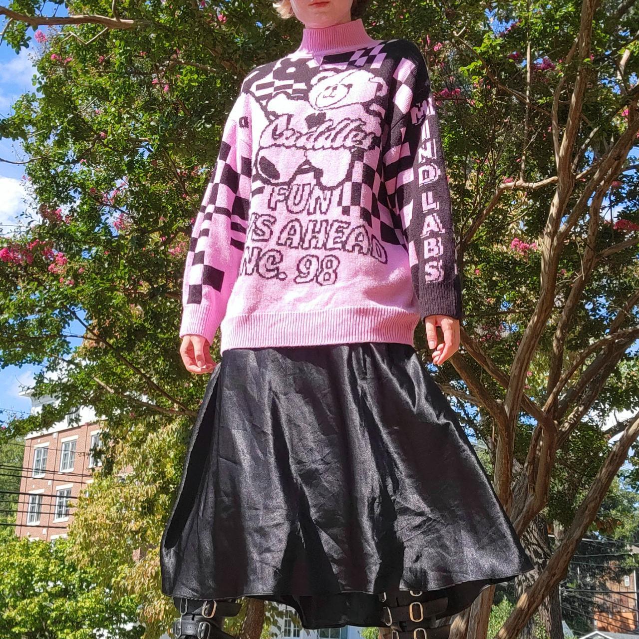 Divided H&M pink and black oversized graphic... - Depop