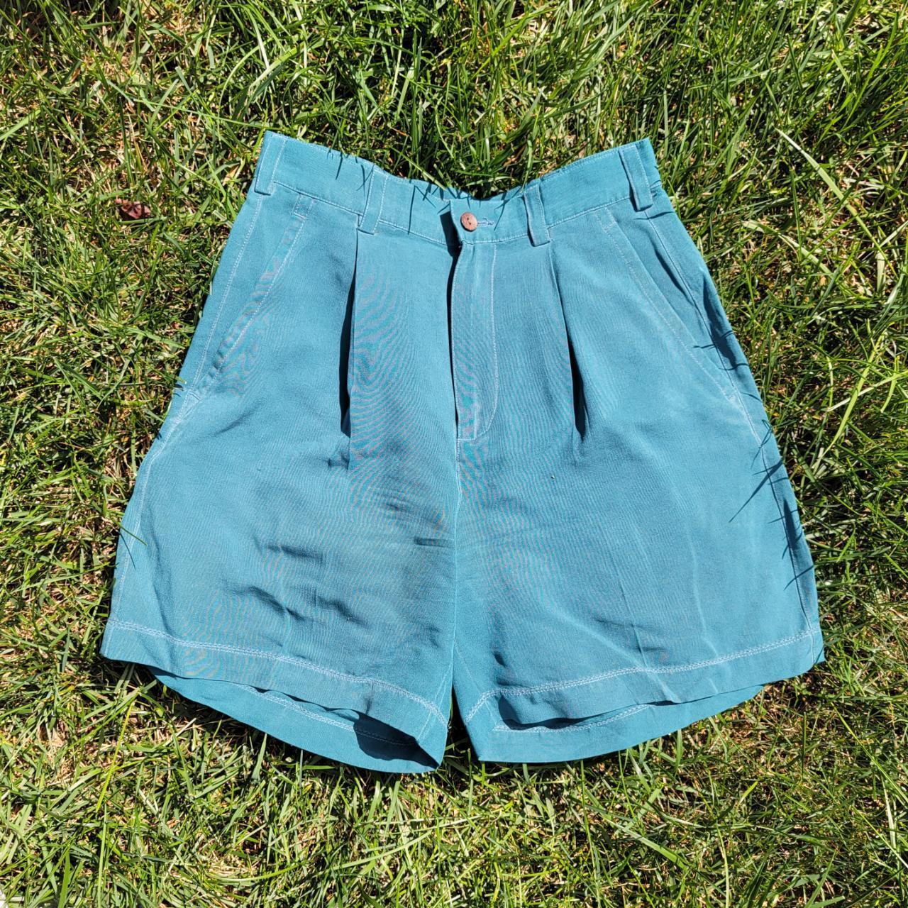 Tommy Bahama vintage silk shorts in teal i love... - Depop