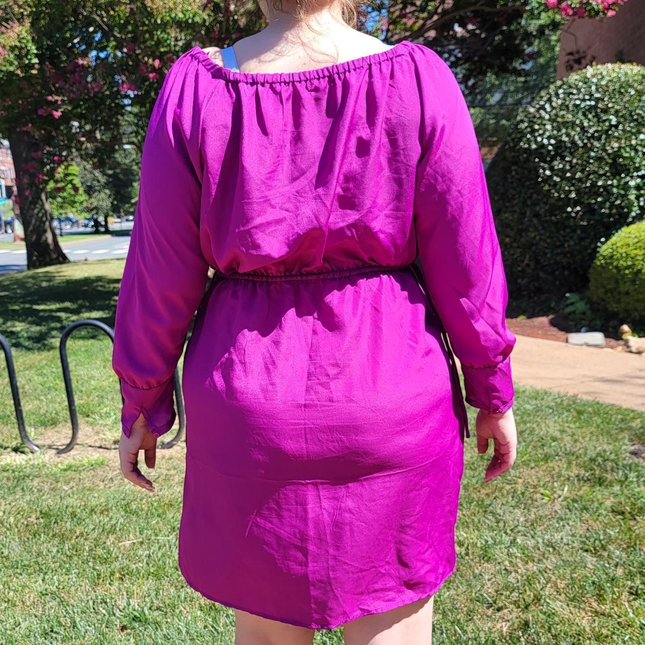 xhilaration fuchsia purple midi dress with pockets... Depop