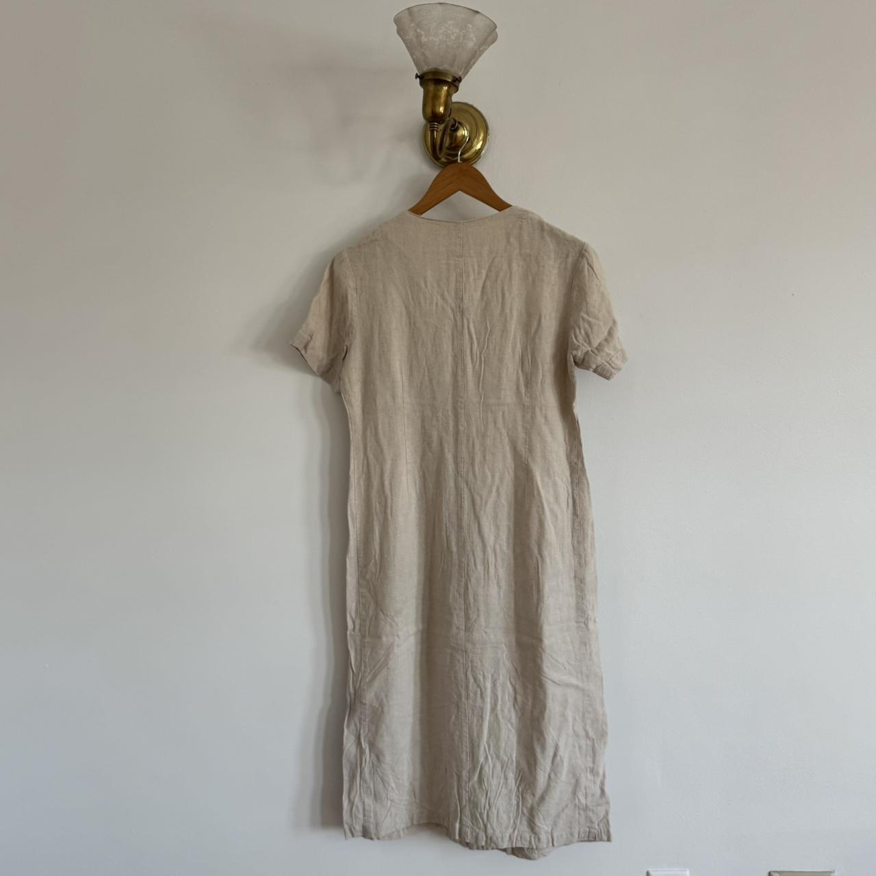 Orvis Women's Dress - Cream/Tan - S – Tan linen O… - image 6