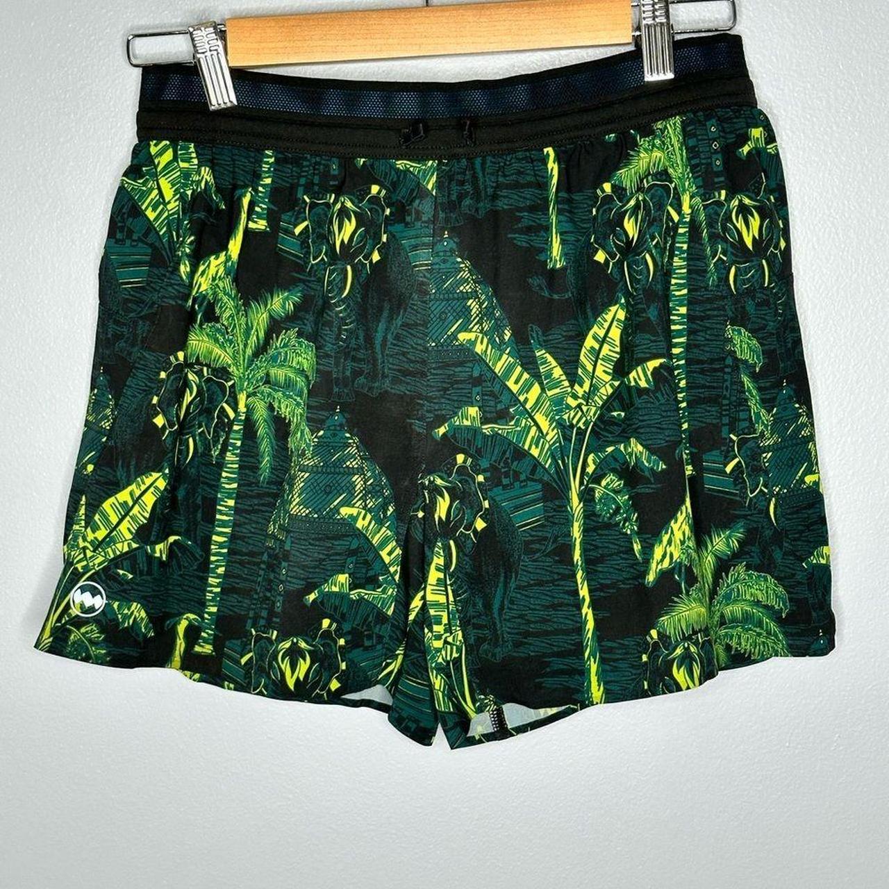 Lululemon Men's Green and Yellow Shorts | Depop