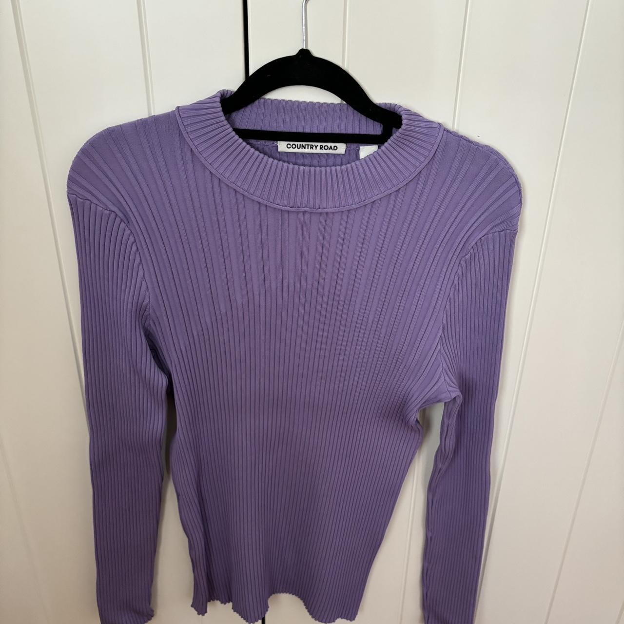 super cool purple country road long sleeve size... - Depop