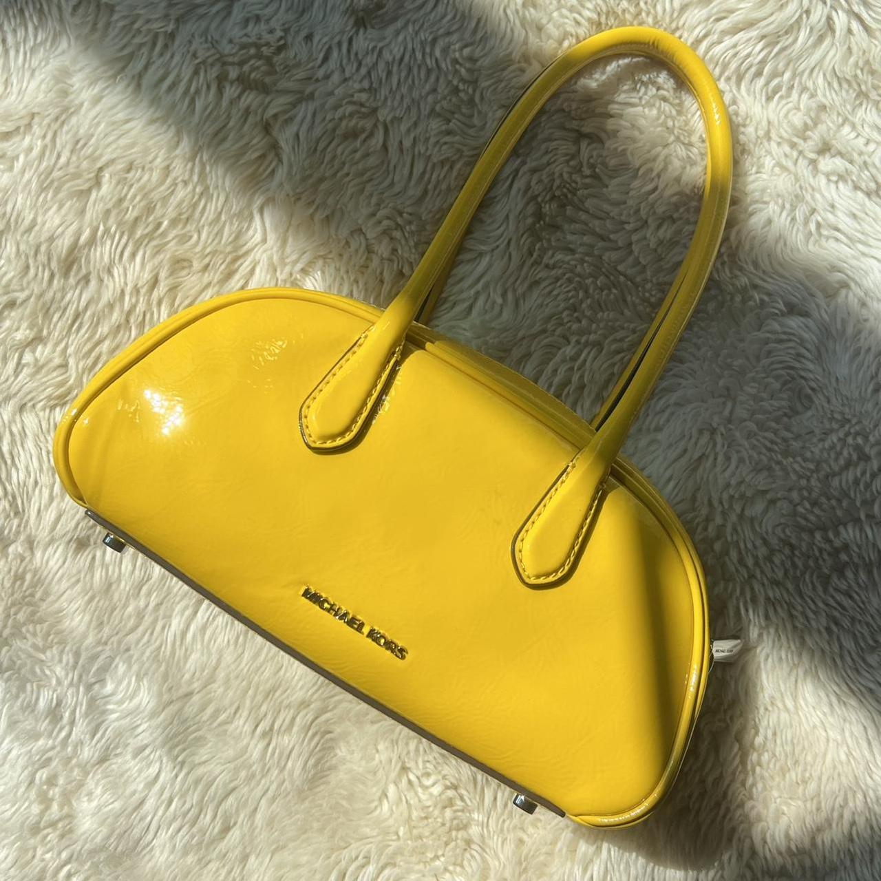 Michael kors yellow shoulder bag best sale