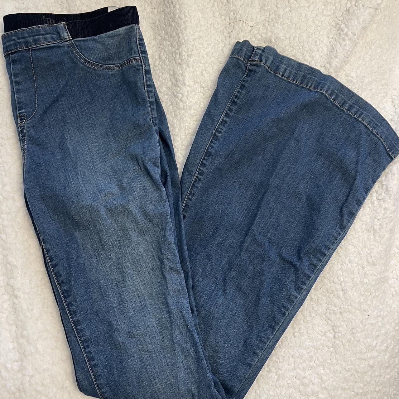 - Designer Blank NYC flare jeans!! - elastic at the... - Depop