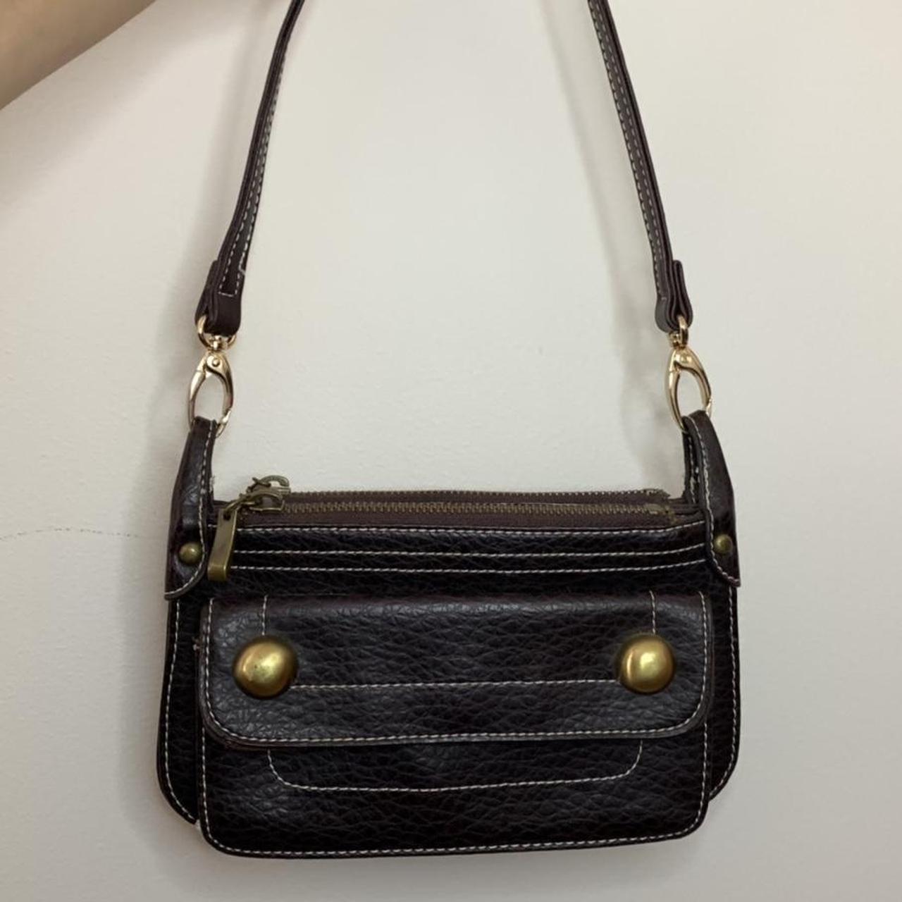 Beautiful Brown Leather Shoulder Bag - In Excellent - Depop